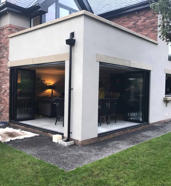 large sliding doors on extension
